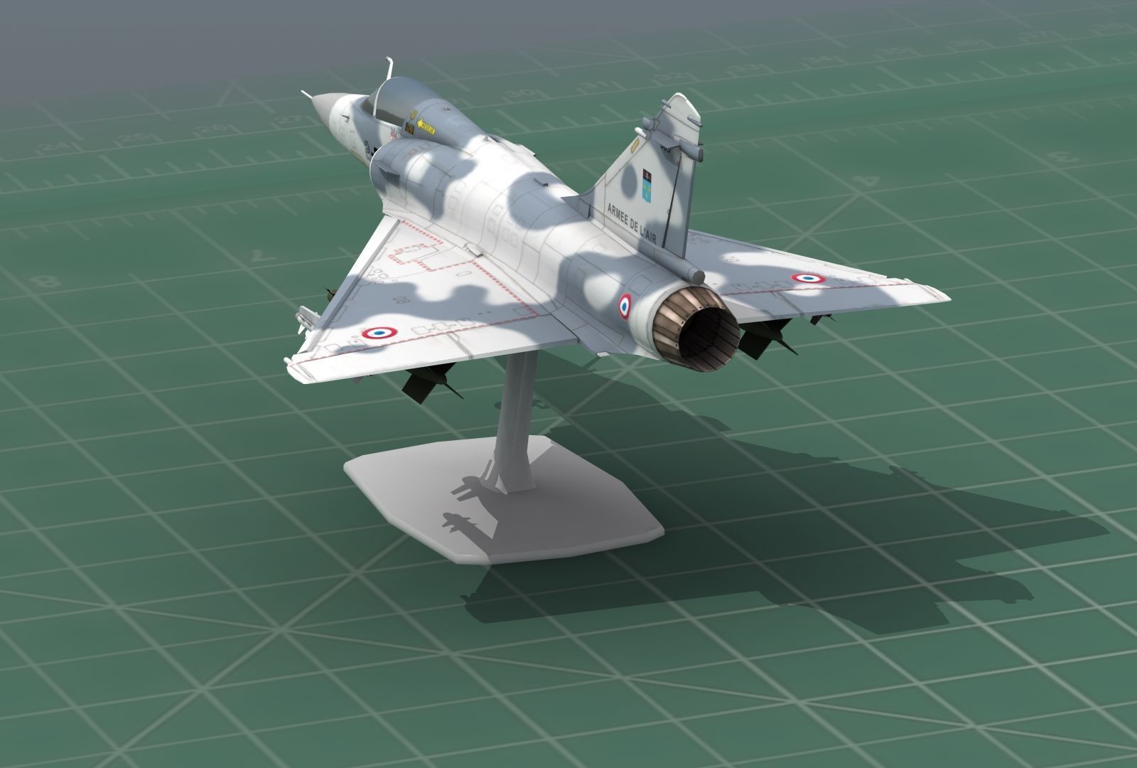 Mirage2000C Jet Fighter 3D Print Model 3D print model_5