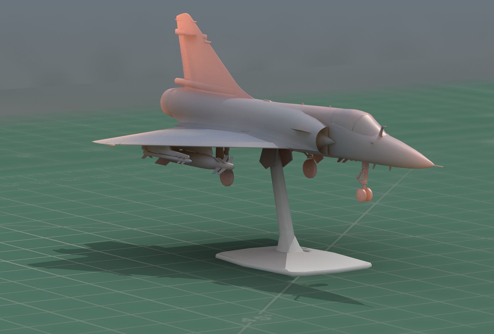 Mirage2000C Jet Fighter 3D Print Model 3D print model_7
