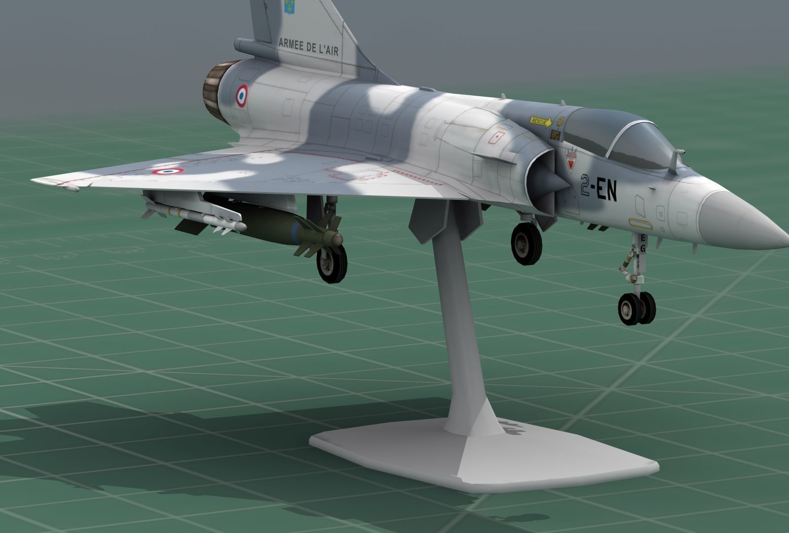 Mirage2000C Jet Fighter 3D Print Model 3D print model_9