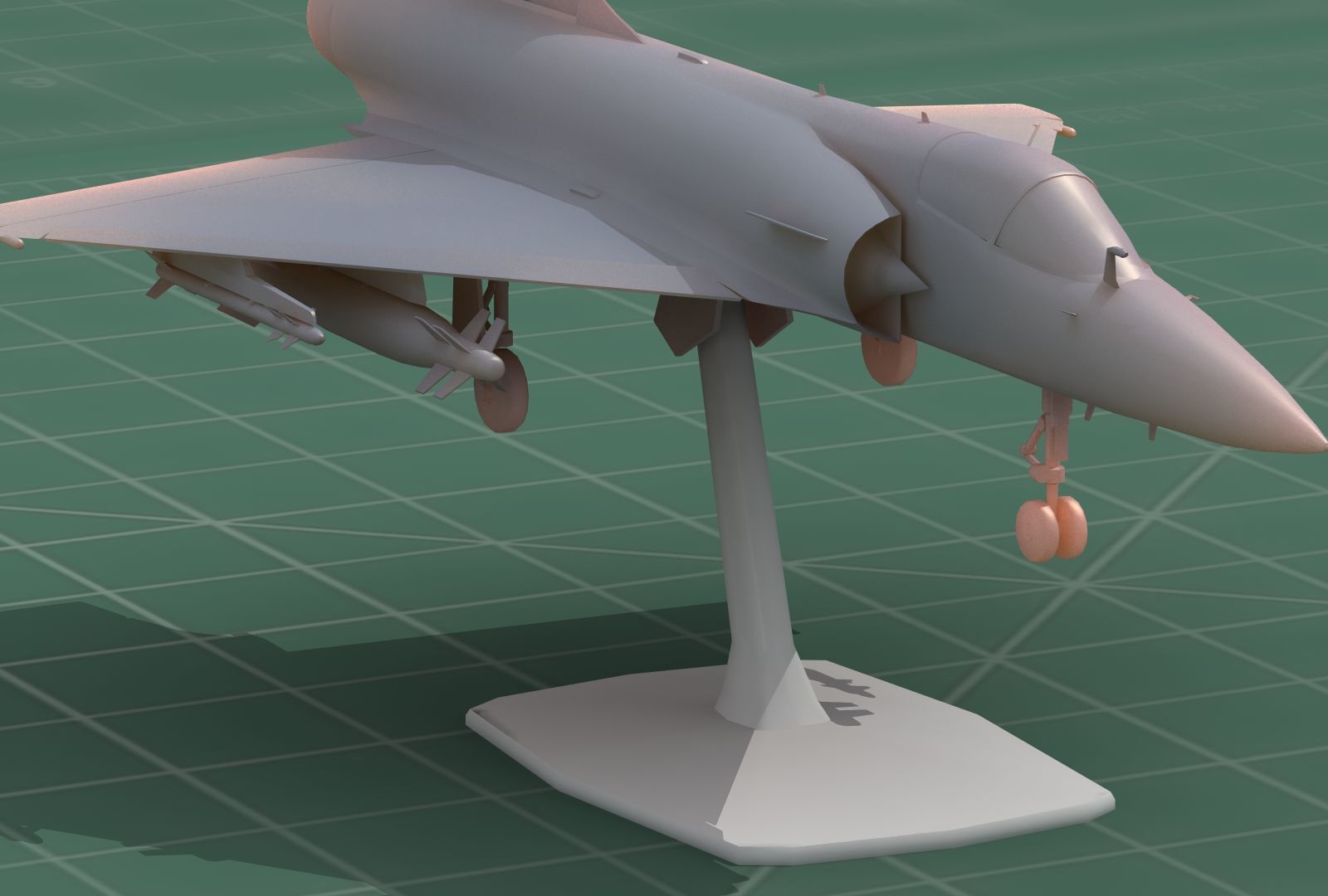 Mirage2000C Jet Fighter 3D Print Model 3D print model_23