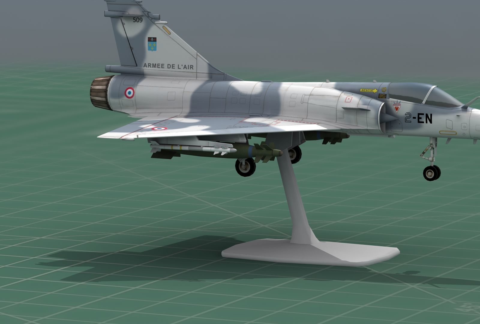 Mirage2000C Jet Fighter 3D Print Model 3D print model_11