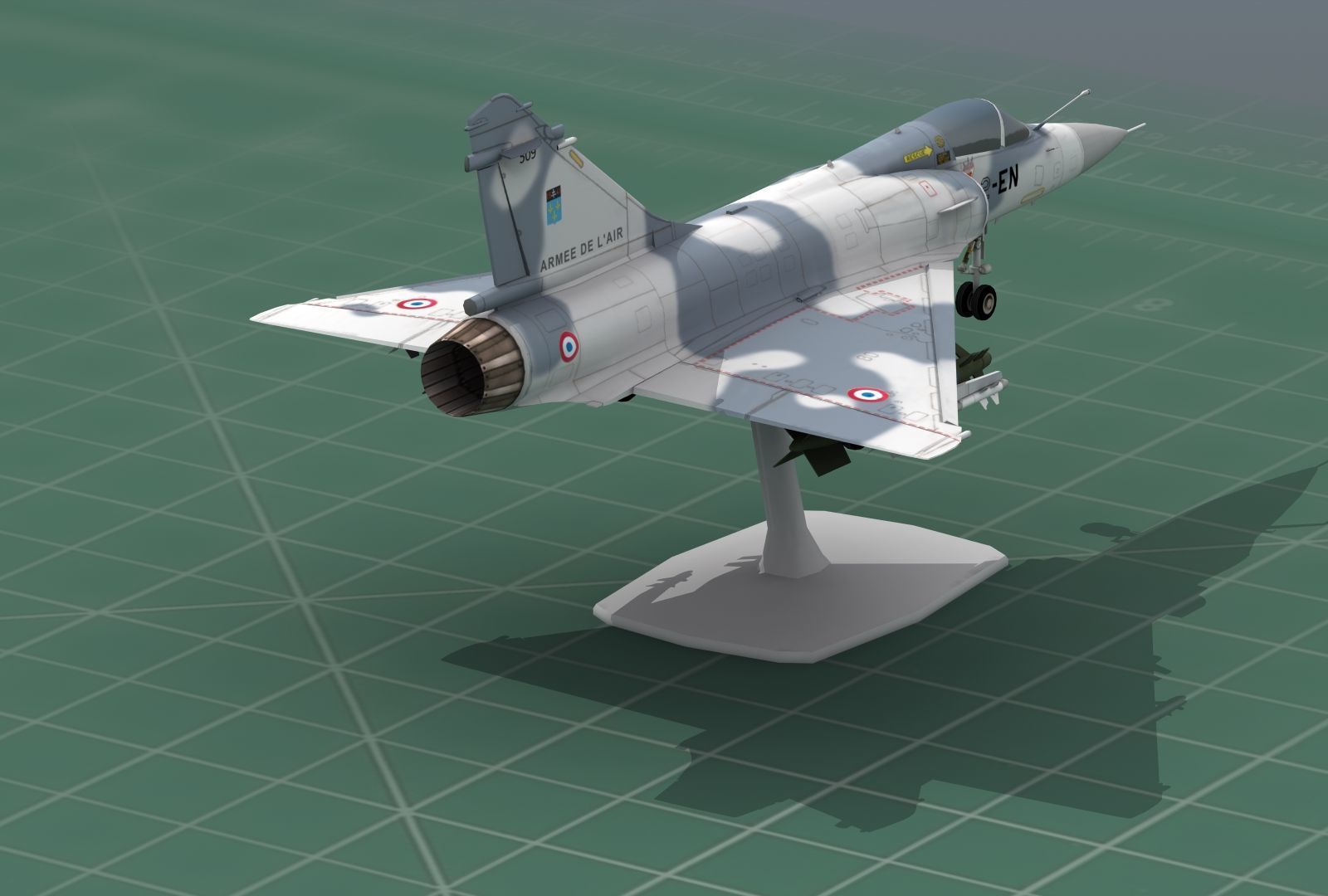 Mirage2000C Jet Fighter 3D Print Model 3D print model_8
