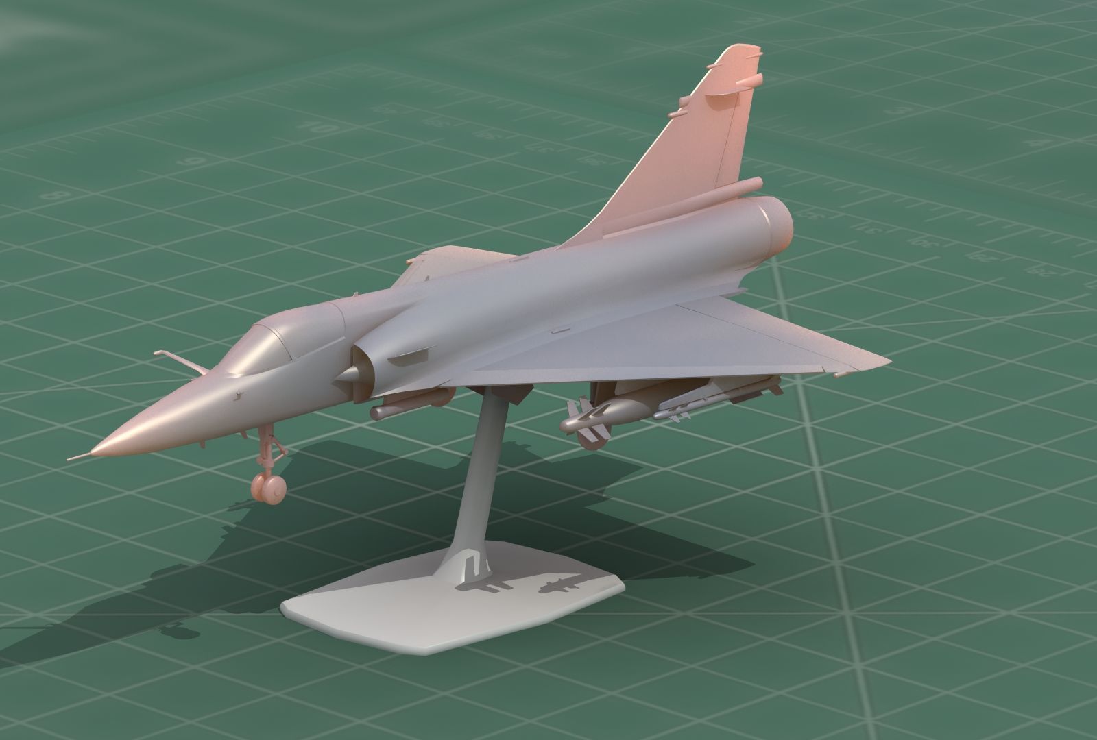 Mirage2000C Jet Fighter 3D Print Model 3D print model_2