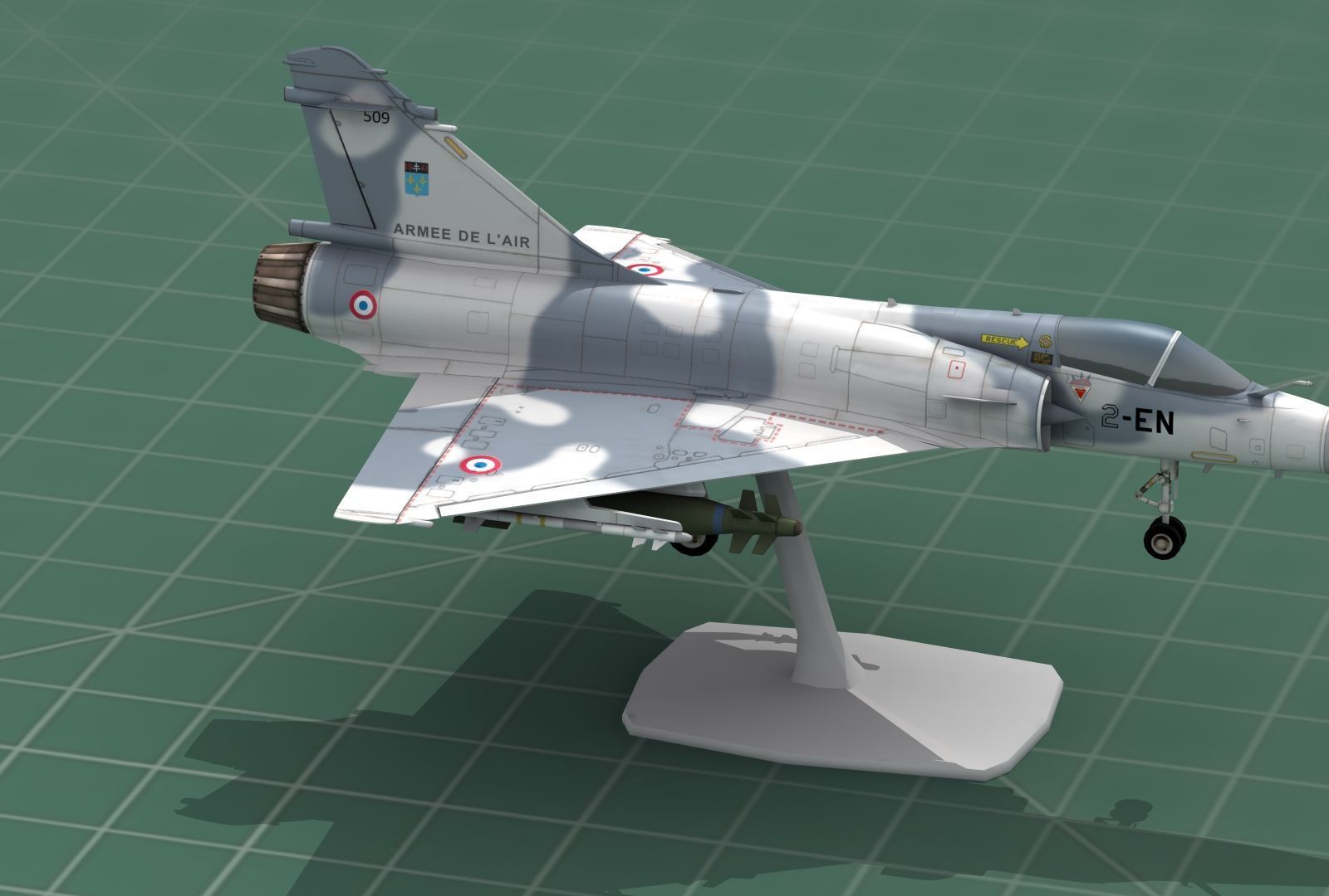 Mirage2000C Jet Fighter 3D Print Model 3D print model_6