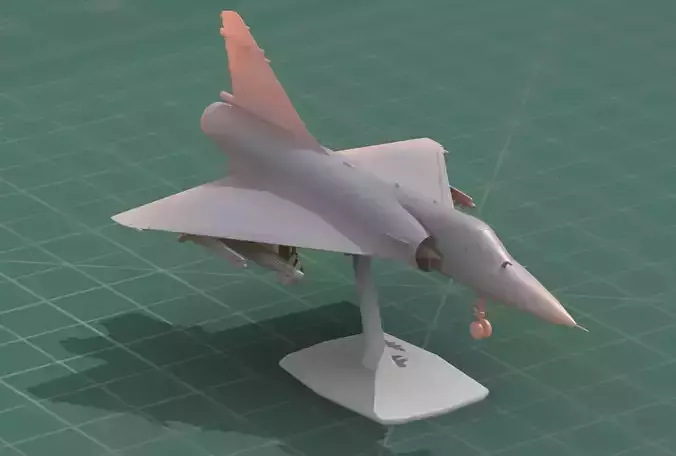 Mirage2000C Jet Fighter 3D Print Model 3D print model