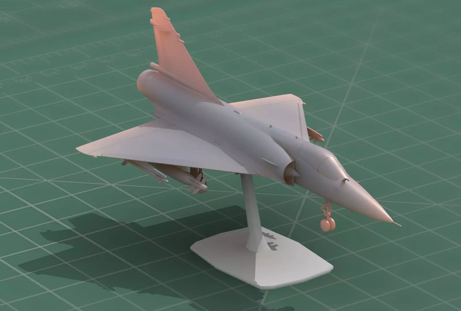 Mirage2000C Jet Fighter 3D Print Model 3D print model_0