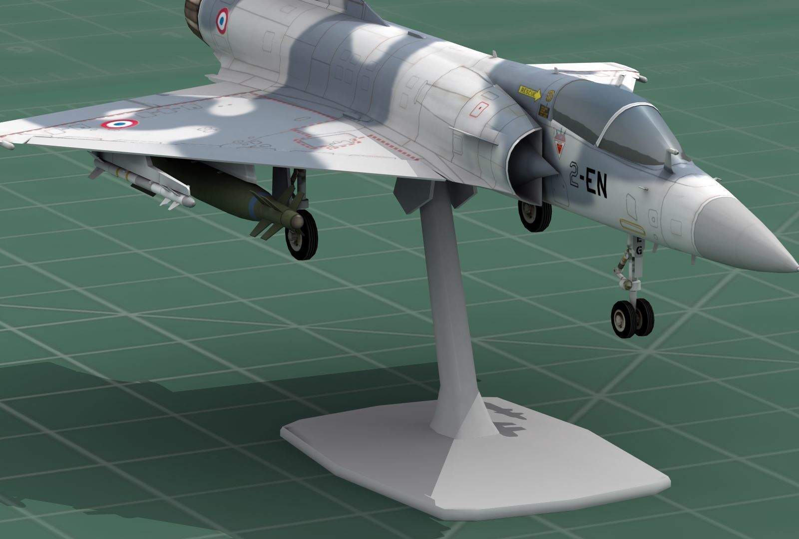 Mirage2000C Jet Fighter 3D Print Model 3D print model_19