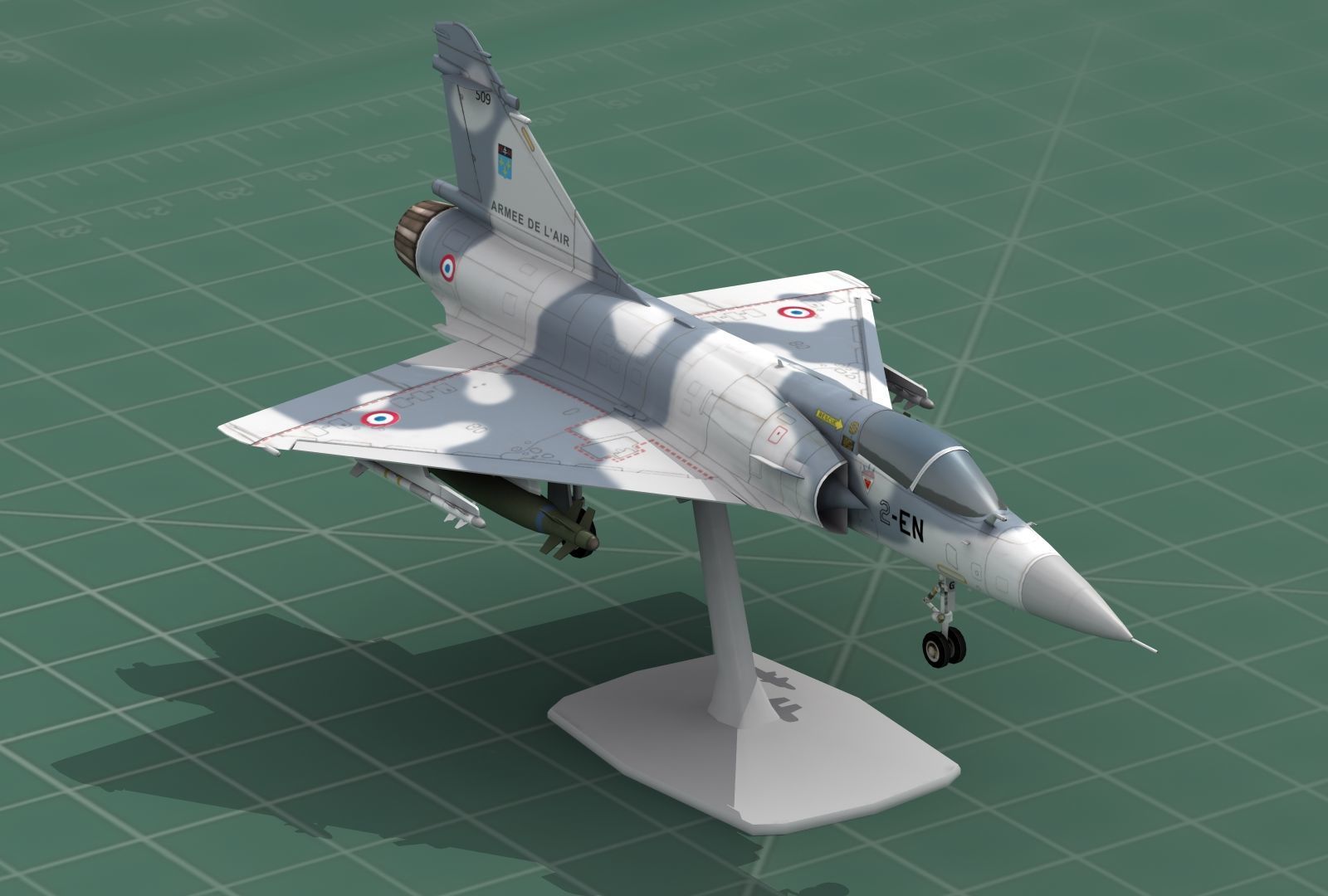 Mirage2000C Jet Fighter 3D Print Model 3D print model_1