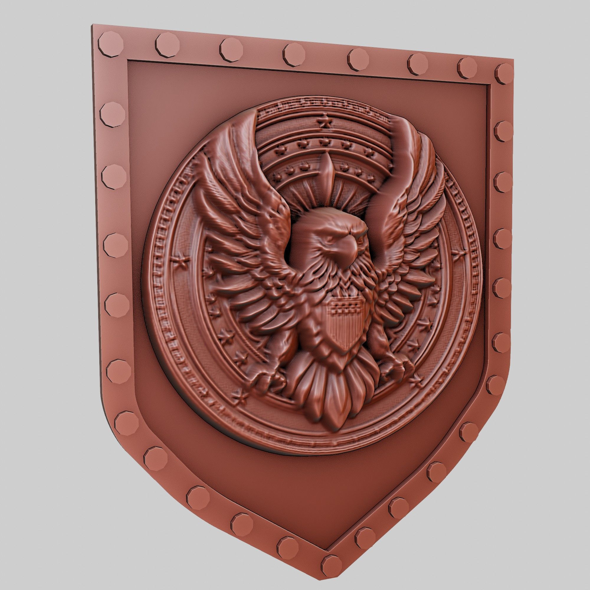 Eagle Animal Wall Art Eagle Animal Medallion  3D print model_3