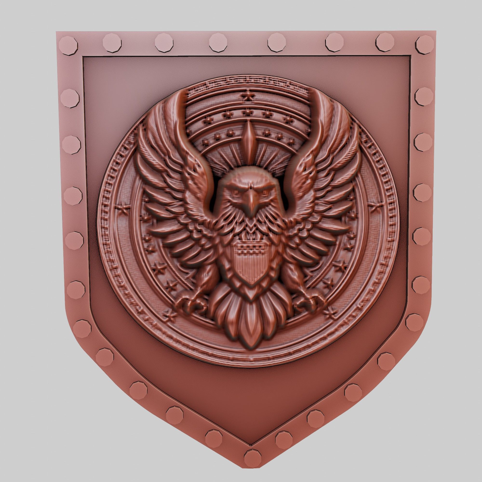 Eagle Animal Wall Art Eagle Animal Medallion  3D print model_2