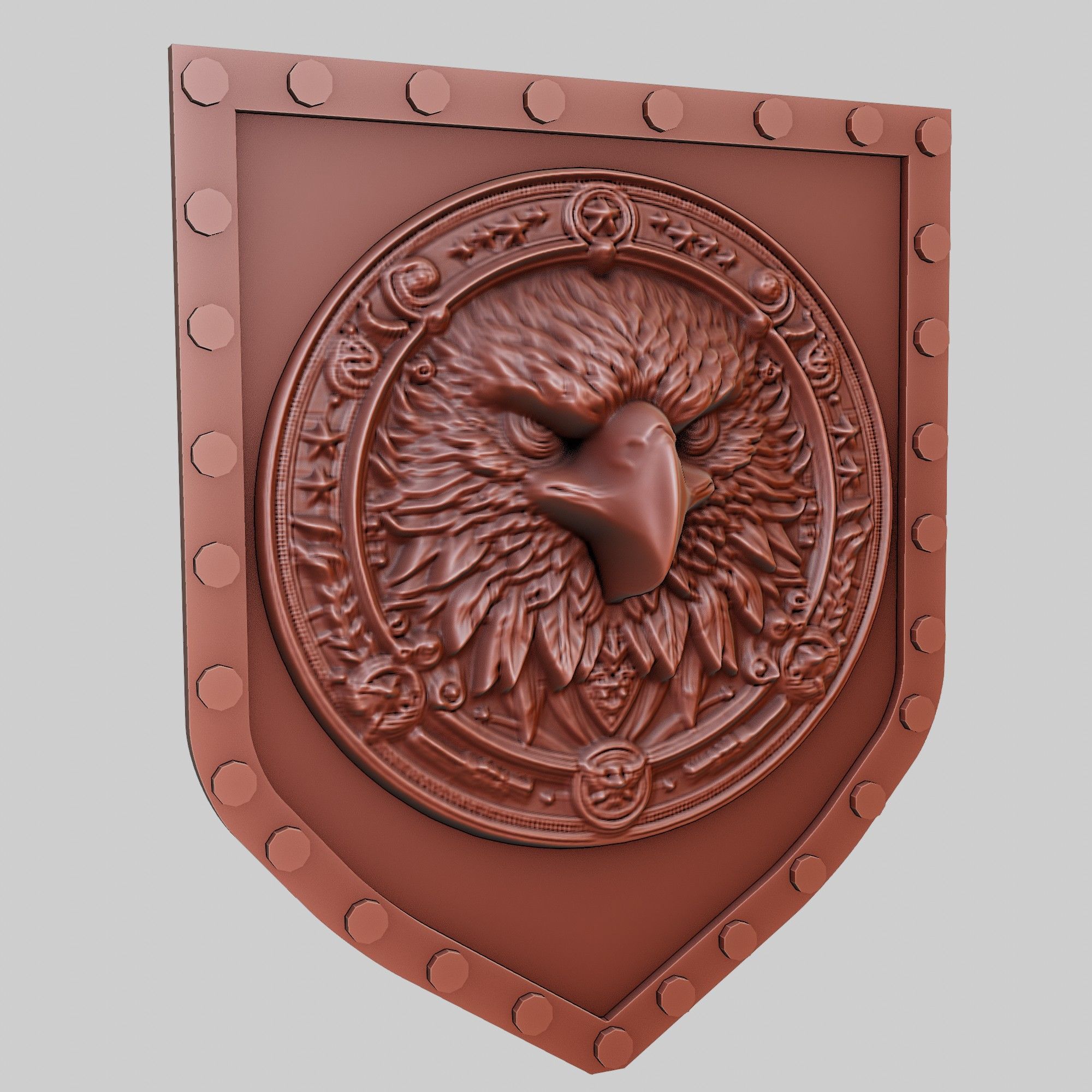 Eagle Animal Wall Art Eagle Animal Medallion  3D print model_3