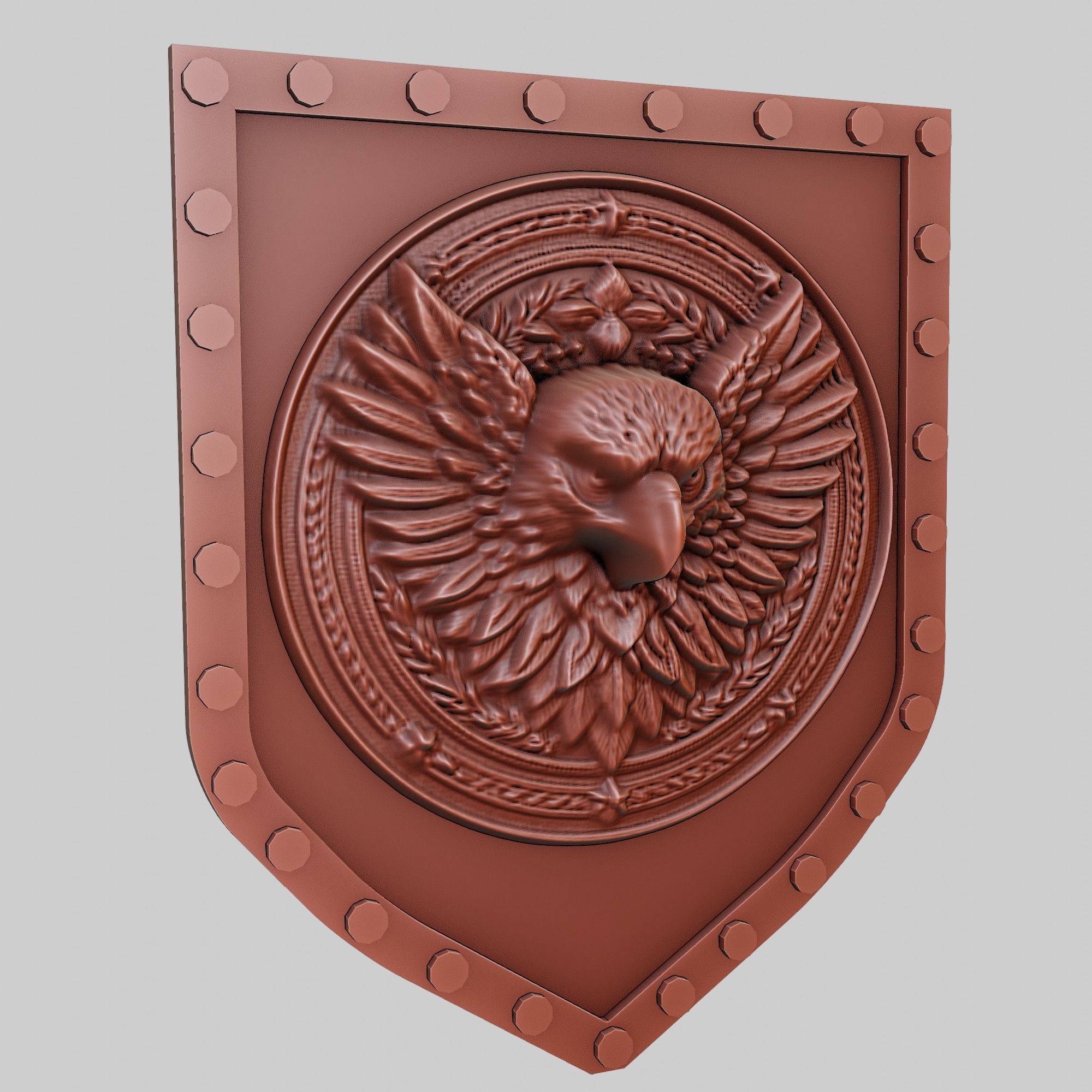 Eagle Animal Wall Art Eagle Animal Medallion  3D print model_3