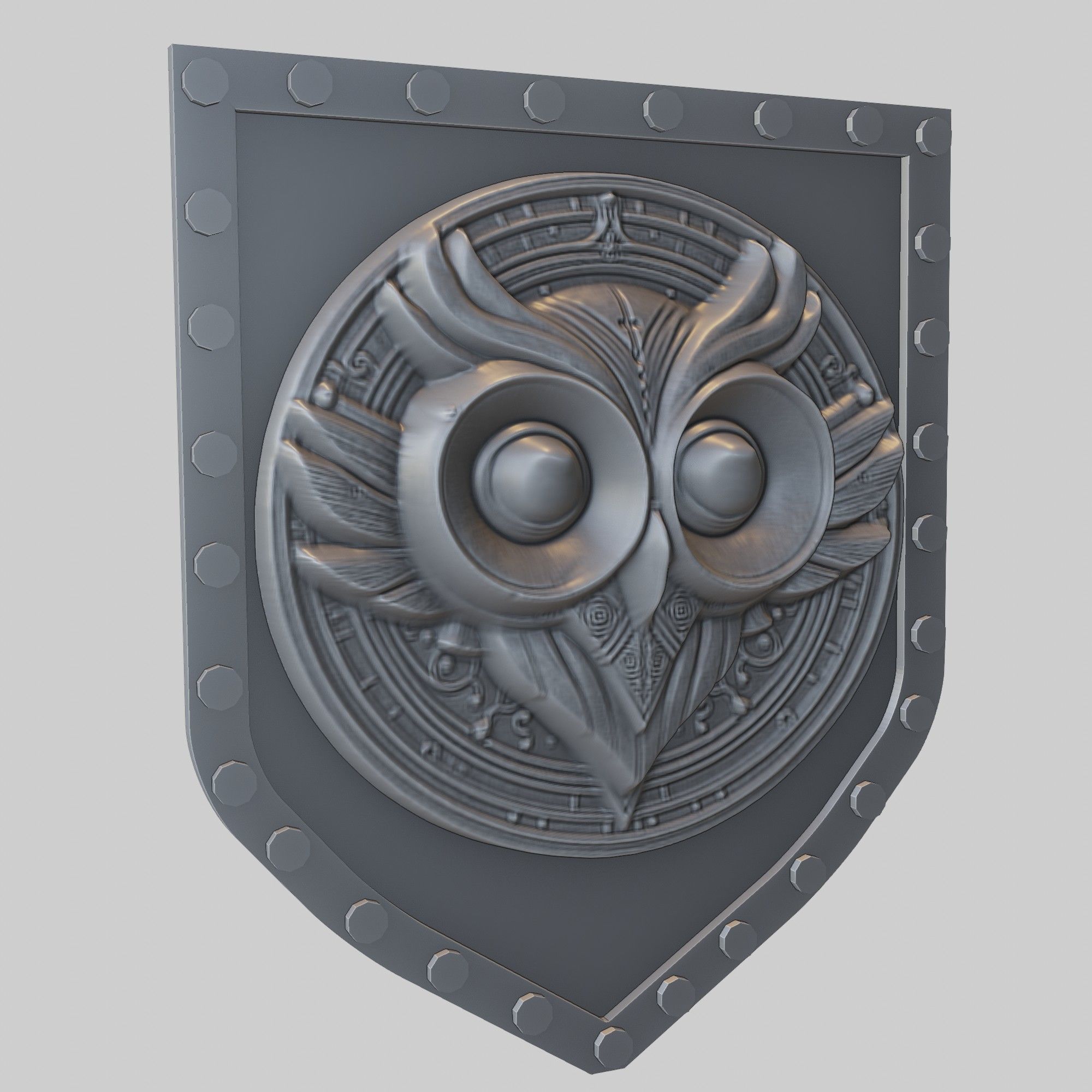 Owl Animal Wall Art Owl Animal Medallion  3D print model_1