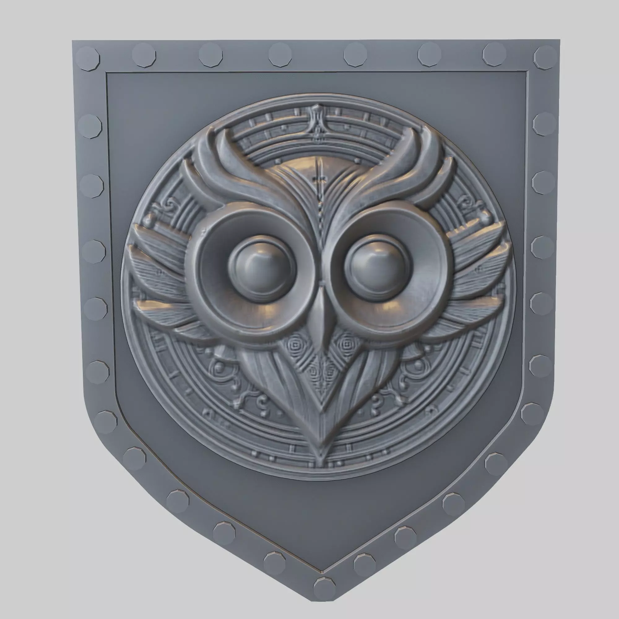 Owl Animal Wall Art Owl Animal Medallion  3D print model_0