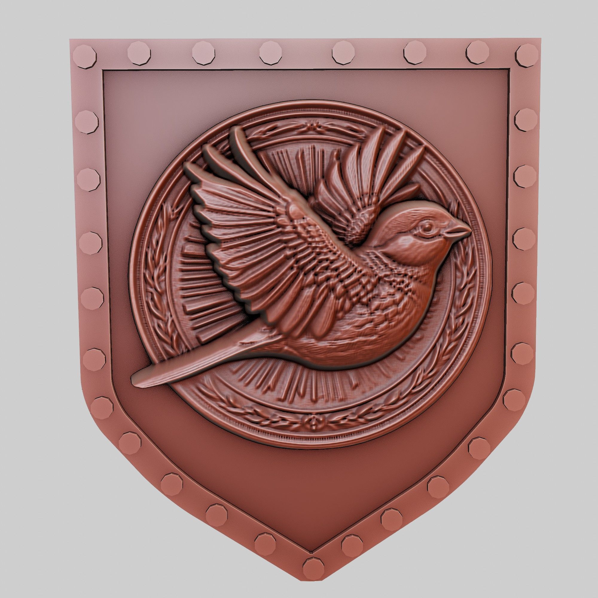 Sparrow Animal Wall Art Sparrow Animal Medallion  3D print model_2