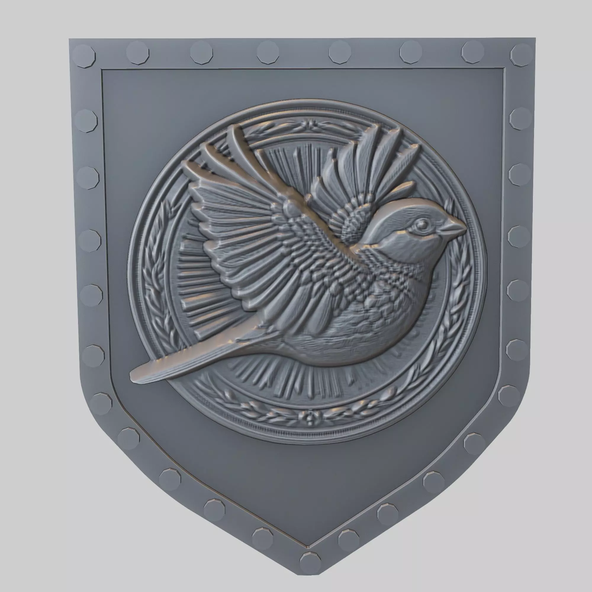 Sparrow Animal Wall Art Sparrow Animal Medallion  3D print model_0