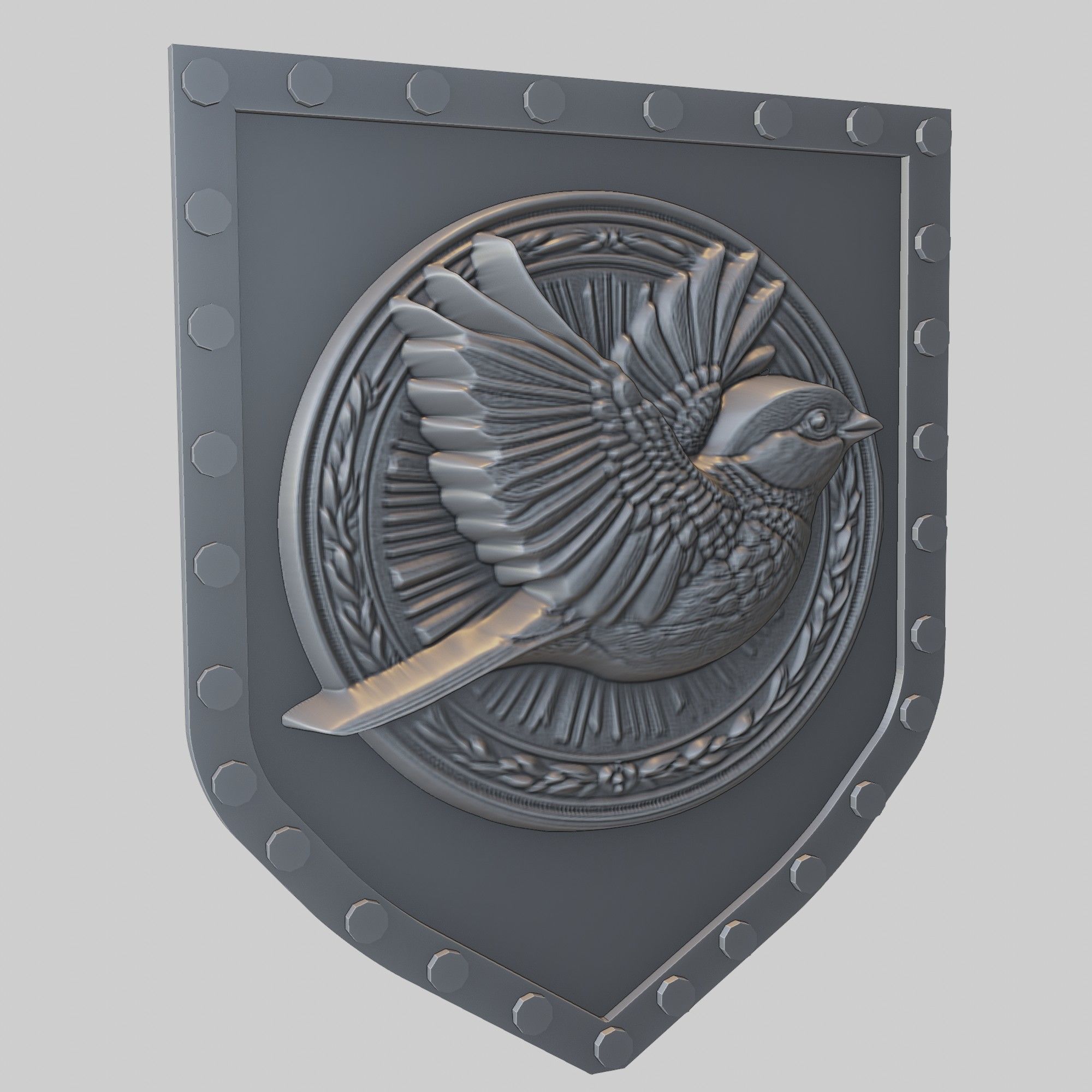 Sparrow Animal Wall Art Sparrow Animal Medallion  3D print model_1