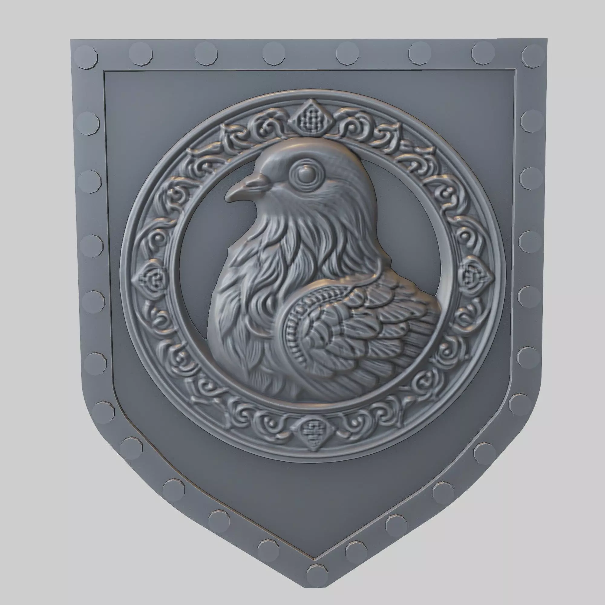 Pigeon Animal Wall Art Pigeon Animal Medallion  3D print model_0