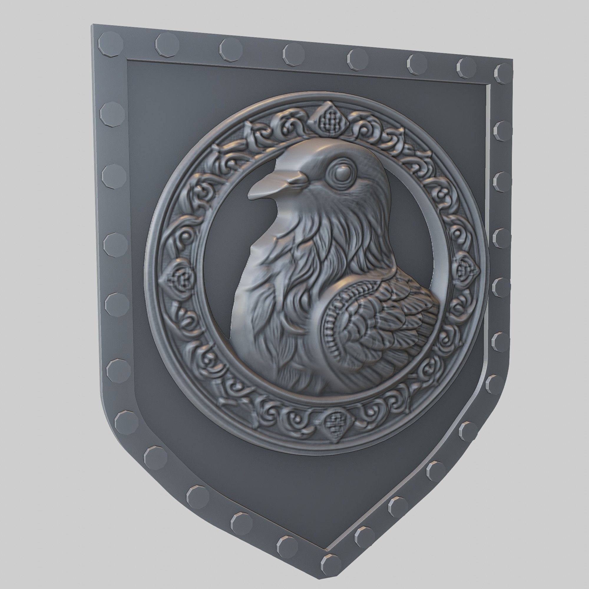 Pigeon Animal Wall Art Pigeon Animal Medallion  3D print model_1