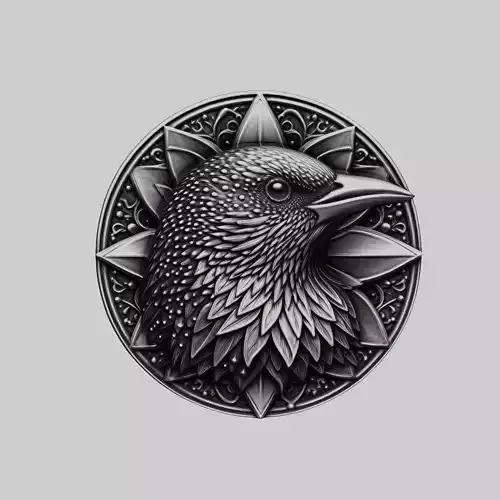 Starling Animal Head Starling Animal Medallion 3D print model