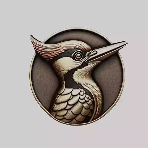 Woodpecker Animal Head Woodpecker Animal Medallion