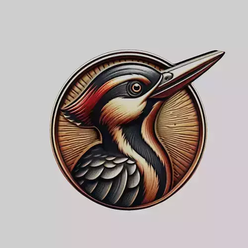 Woodpecker Animal Head Woodpecker Animal Medallion