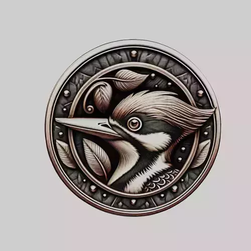 Woodpecker Animal Head Woodpecker Animal Medallion