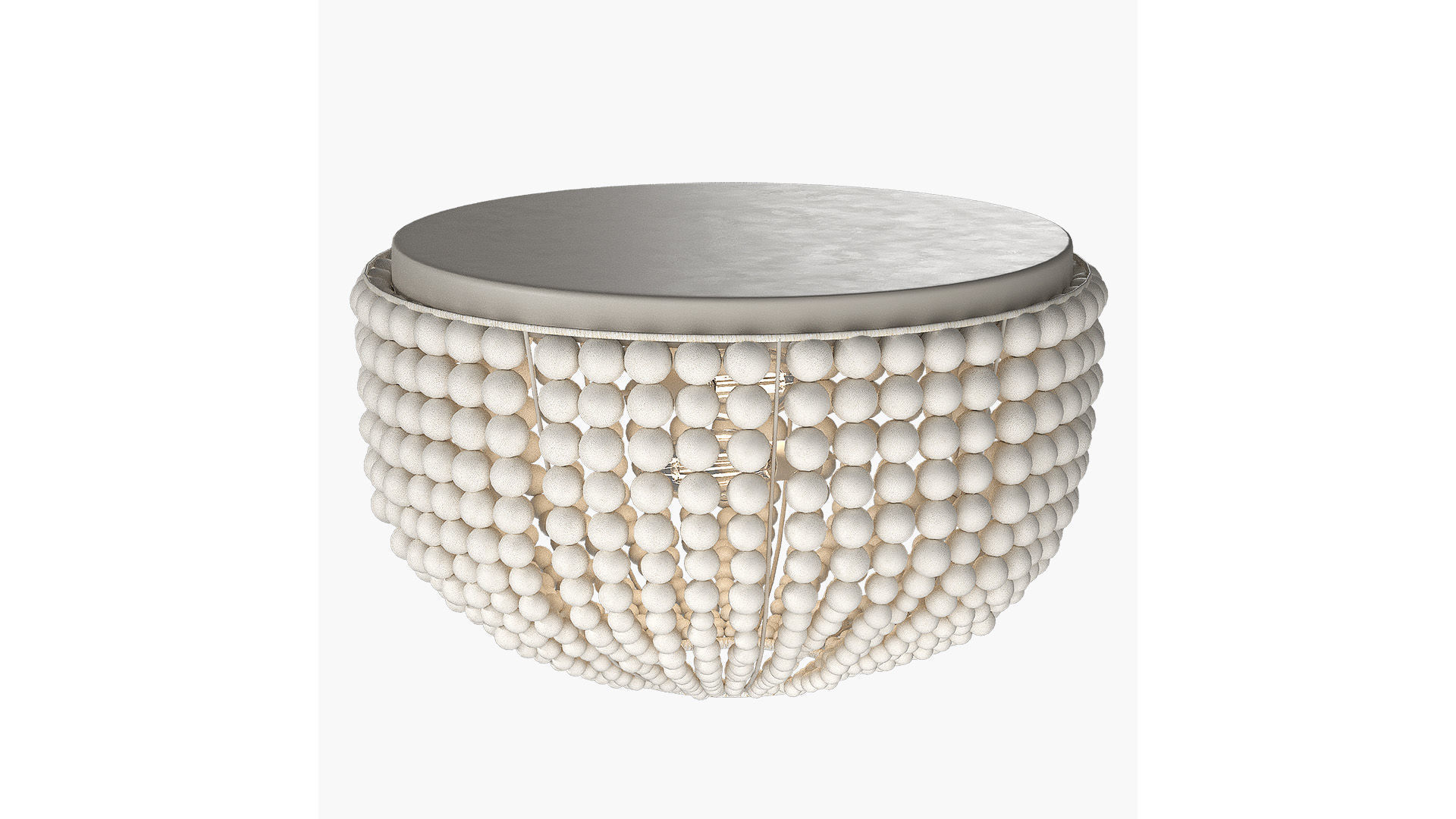 Bristol Wood Bead Ceiling Light by Potterybarn 3D model_3