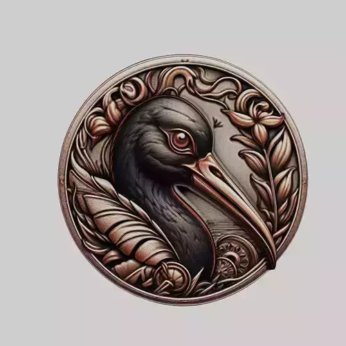 Ibis Animal Head Ibis Animal Medallion