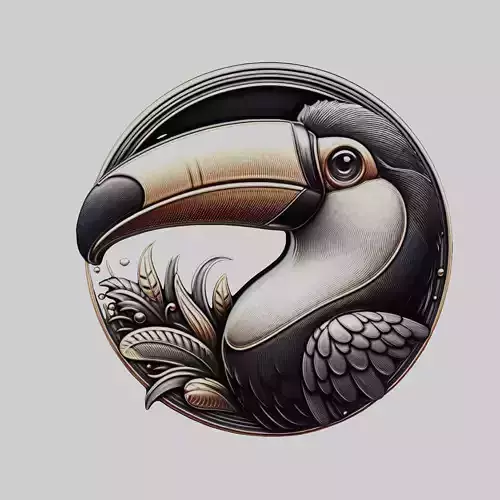 Toucan Animal Head Toucan Animal Medallion