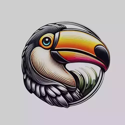 Toucan Animal Head Toucan Animal Medallion