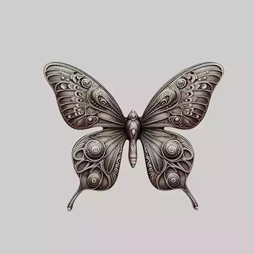 Butterfly Animal Head Butterfly Animal Medallion