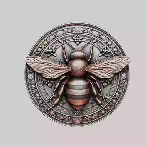 Bee Animal Head Bee Animal Medallion