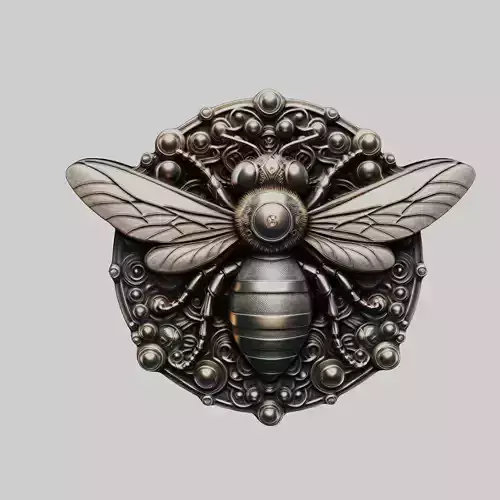 Bee Animal Head Bee Animal Medallion