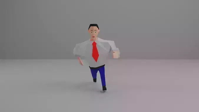 Strong-Man Low-Poly character 3D model