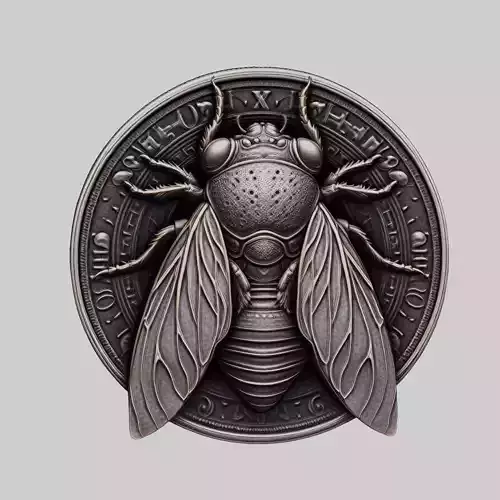 Cicada Animal Head Cicada Animal Medallion