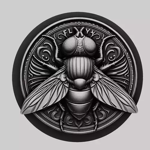 Fly Animal Head Fly Animal Medallion