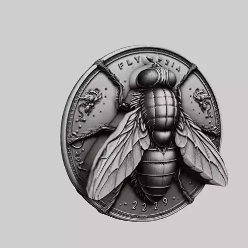 Fly Animal Head Fly Animal Medallion