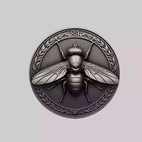 Fly Animal Head Fly Animal Medallion