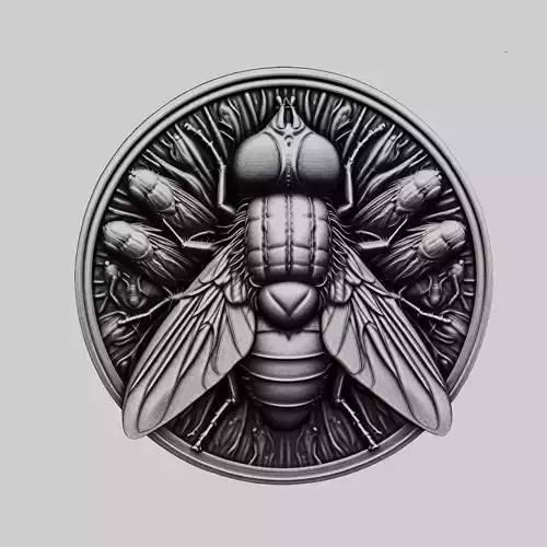 Fly Animal Head Fly Animal Medallion
