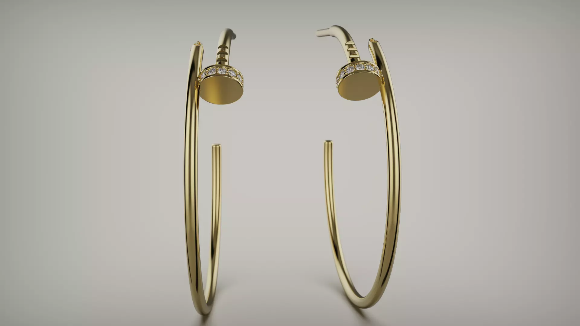 Earring Juste un Clou 3D print model_0