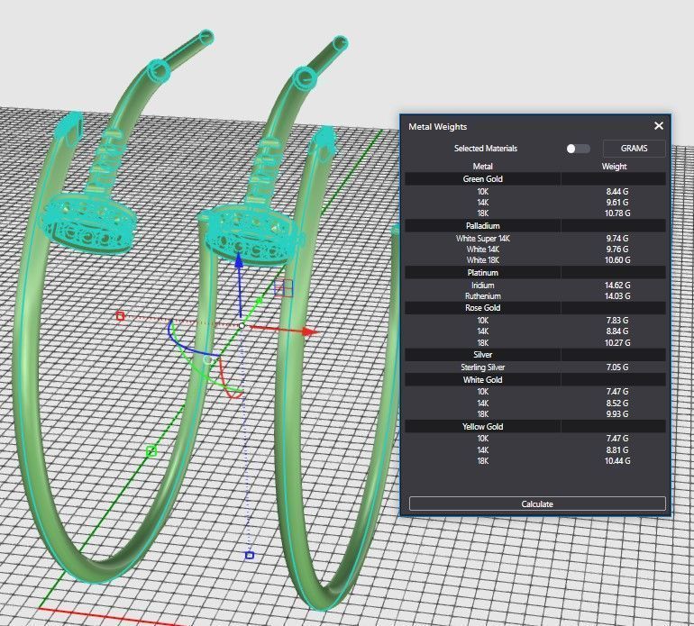 Earring Juste un Clou 3D print model_4