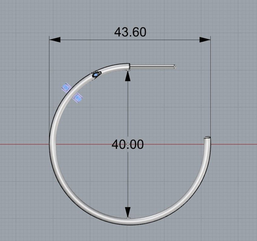 Earring Juste un Clou 3D print model_3