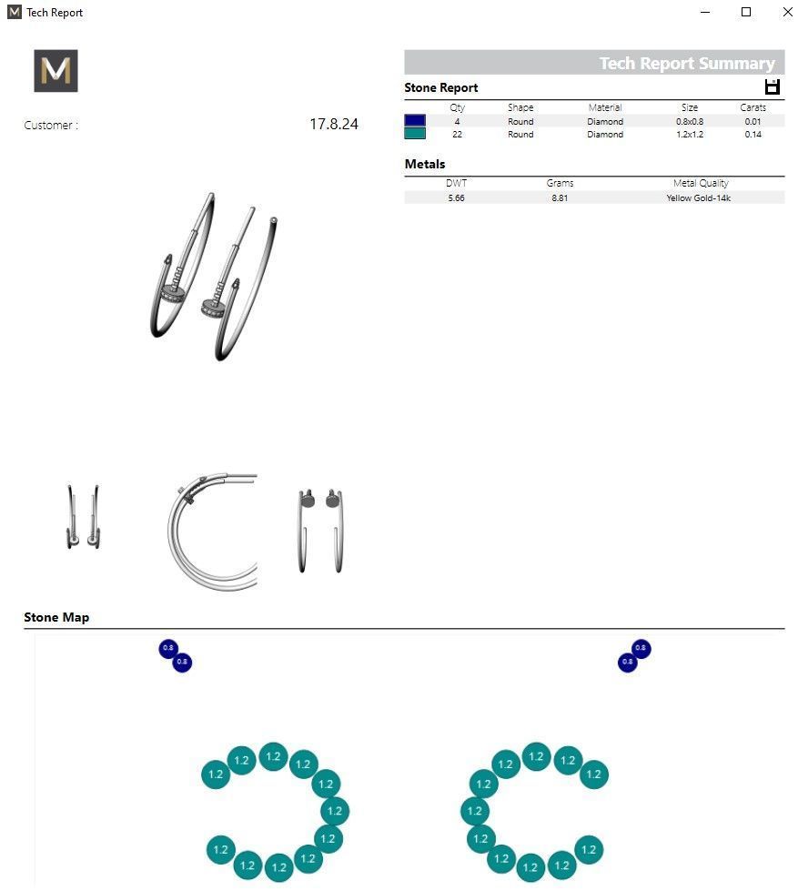 Earring Juste un Clou 3D print model_6
