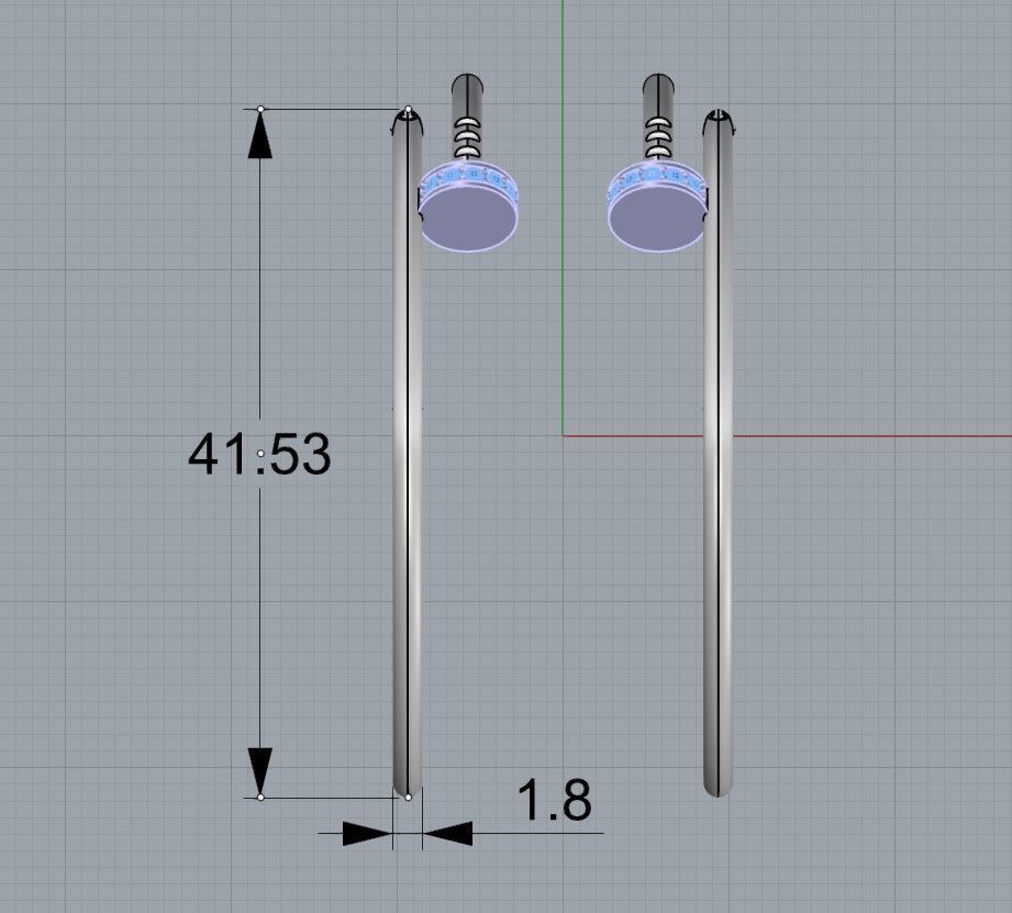 Earring Juste un Clou 3D print model_2