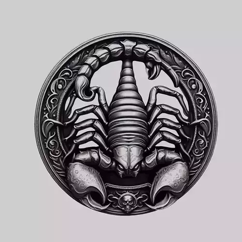 Scorpion Animal Head Scorpion Animal Medallion