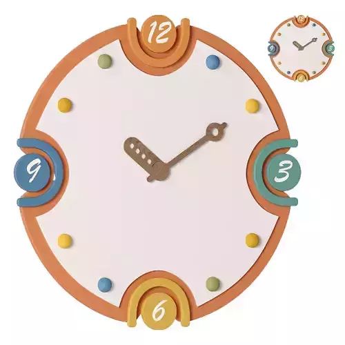 Minimalist Silent Wall Clock for Kids Bedroom