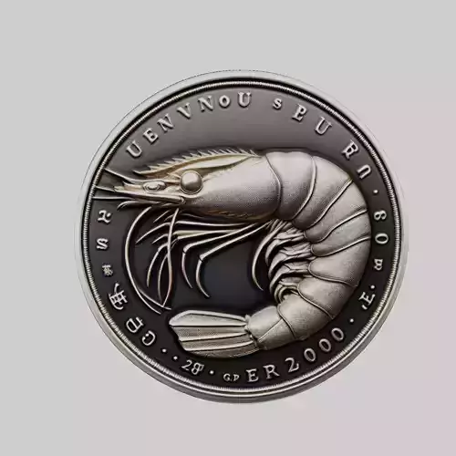 Shrimp Animal Head Shrimp Animal Medallion