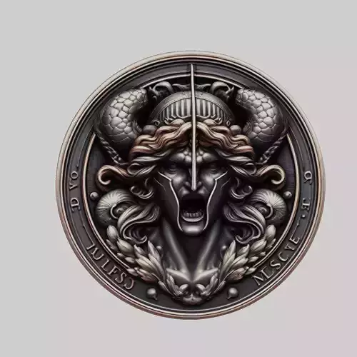 Mussel Animal Head Mussel Animal Medallion 3D print model