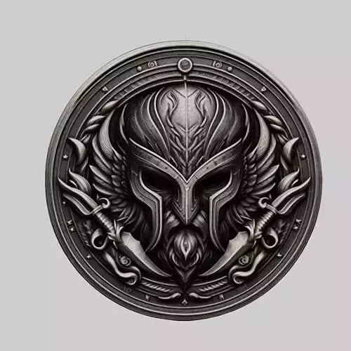 Mussel Animal Head Mussel Animal Medallion 3D print model